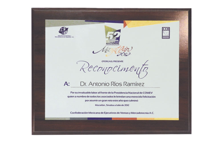 Reconocimiento en madera 